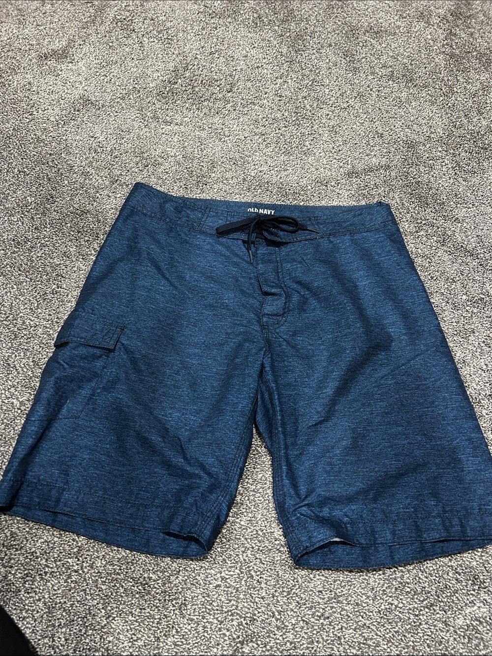 Old Navy Men's Heathered Navy Blue Swim Shorts